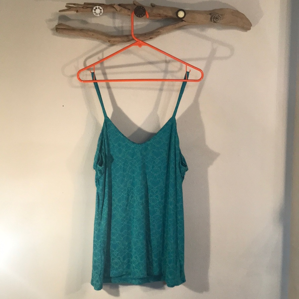 Teal, Ruffle Tank Top - Picture 5 of 5